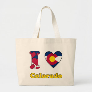 Bolsa Tote Grande Eu amo Colorado