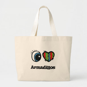 Bolsa Tote Grande Eu Amo (Coração) Tatus