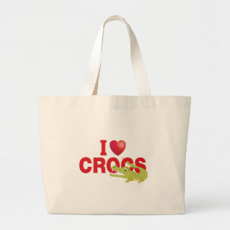 Bolsa Tote Grande eu amo crocs