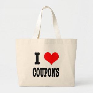 Bolsa Tote Grande EU AMO cupons