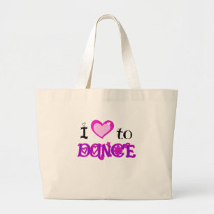 Bolsa Tote Grande Eu amo dançar