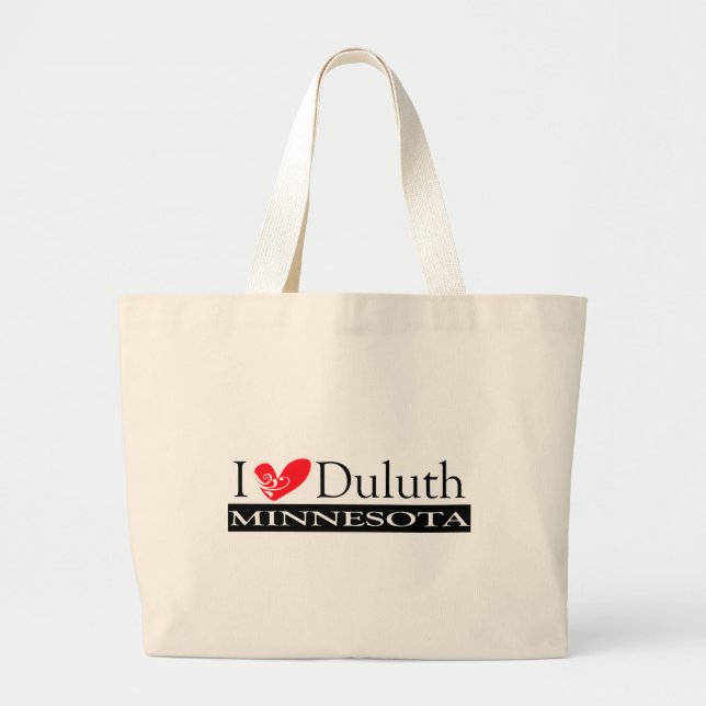 Bolsa Tote Grande Eu Amo Duluth Minnesota (Frente)