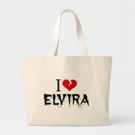 Bolsa Tote Grande Eu Amo Elvira Quebrado Coração
