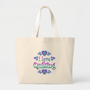 Bolsa Tote Grande Eu amo estofar