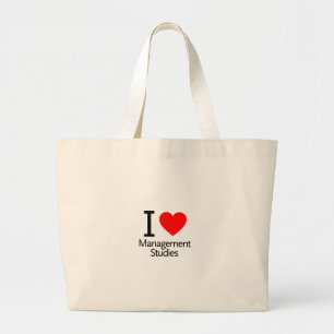 Bolsa Tote Grande Eu amo estudos da gestão