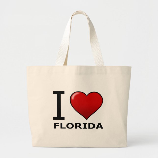 BOLSA TOTE GRANDE EU AMO FLORIDA (Frente)