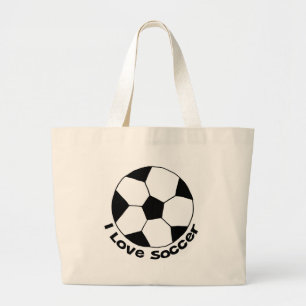 Bolsa Tote Grande Eu Amo Futebol