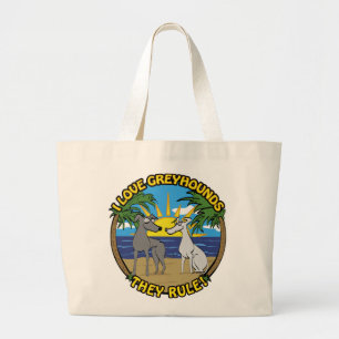 BOLSA TOTE GRANDE EU AMO GALGOS ELES MANDAM