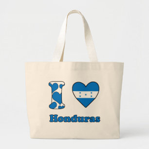 Bolsa Tote Grande Eu amo Honduras
