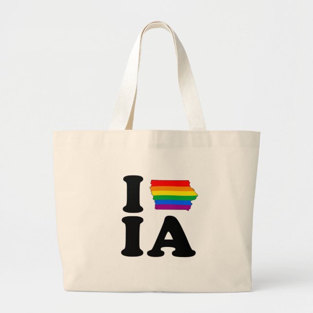 BOLSA TOTE GRANDE EU AMO IOWA ALEGRE (Frente)