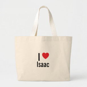 Bolsa Tote Grande Eu amo Isaac