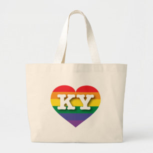 Bolsa Tote Grande Eu amo Kentucky Orgulho gay