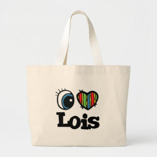 Bolsa Tote Grande Eu amo Lois