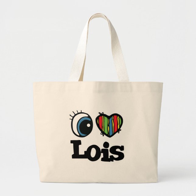 Bolsa Tote Grande Eu amo Lois (Frente)