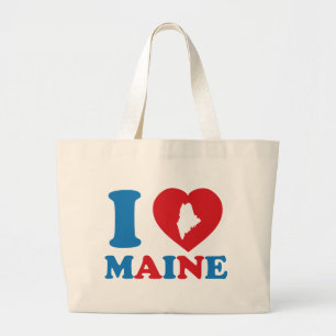 Bolsa Tote Grande Eu amo Maine