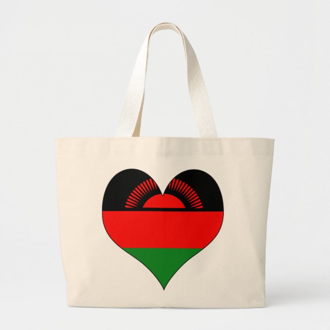 Bolsa Tote Grande Eu amo Malawi (Frente)