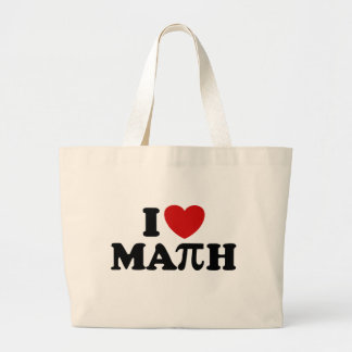 Bolsa Tote Grande Eu Amo Matemática