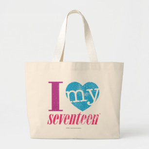 Bolsa Tote Grande Eu amo meu Aqua 17
