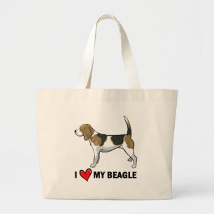 Bolsa Tote Grande Eu amo meu lebreiro