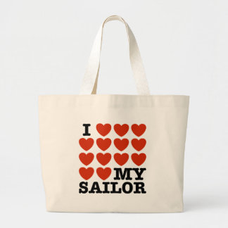 Bolsa Tote Grande Eu Amo Meu Marinheiro