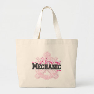 Bolsa Tote Grande Eu amo meu mecânico