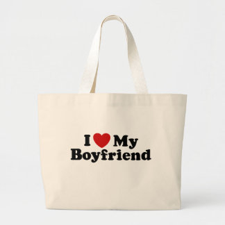 Bolsa Tote Grande Eu Amo Meu Namorado