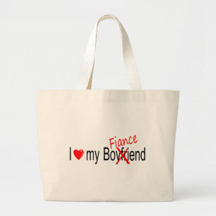 Bolsa Tote Grande Eu amo meu noivo