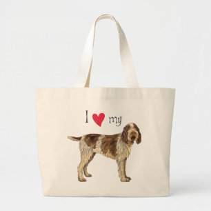 Bolsa Tote Grande Eu amo meu Spinone Italiano