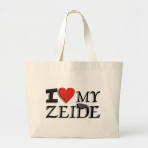 Bolsa Tote Grande Eu amo meu Zeide