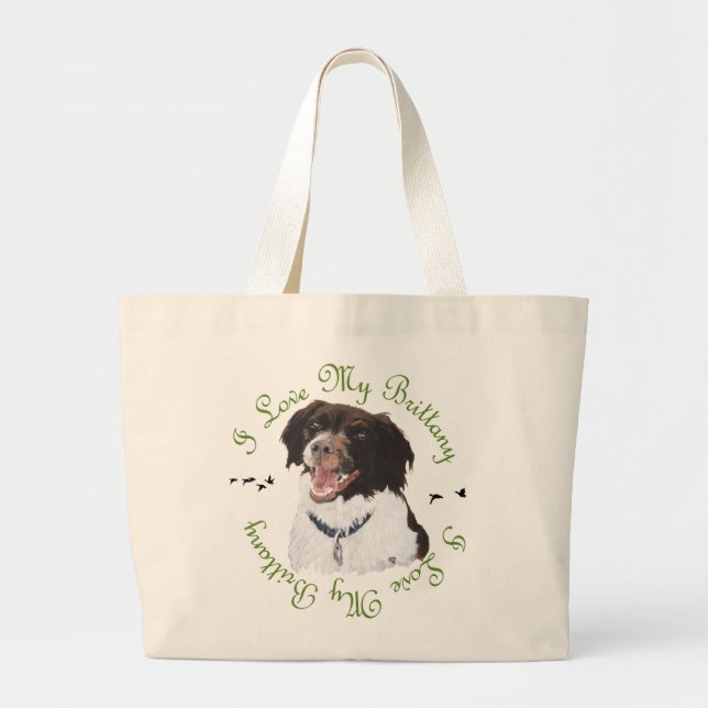 Bolsa Tote Grande Eu Amo Minha Bretanha (Frente)