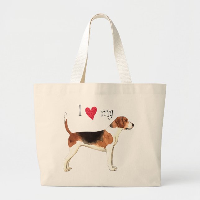 Bolsa Tote Grande Eu amo minha Harrier (Frente)