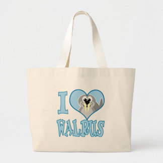 Bolsa Tote Grande Eu amo morsa