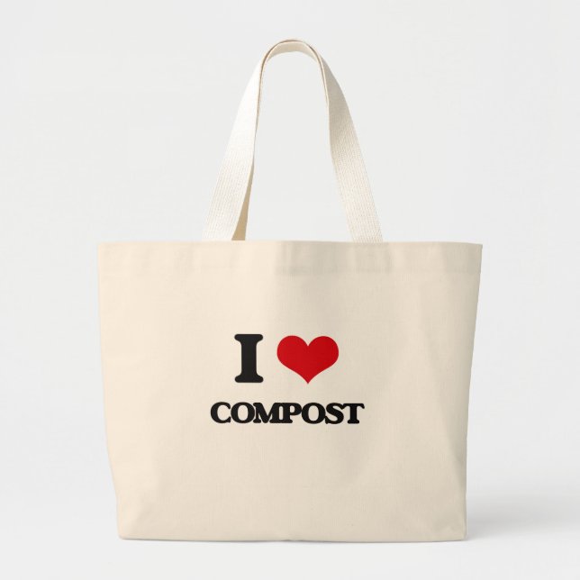 Bolsa Tote Grande Eu amo o adubo (Frente)