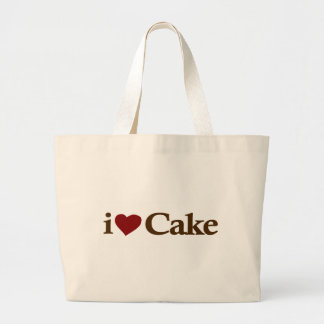Bolsa Tote Grande Eu amo o bolo