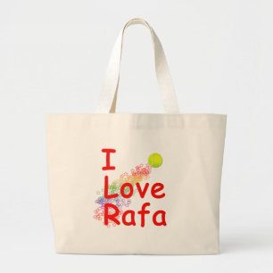Bolsa Tote Grande Eu amo o design do tênis de Rafa