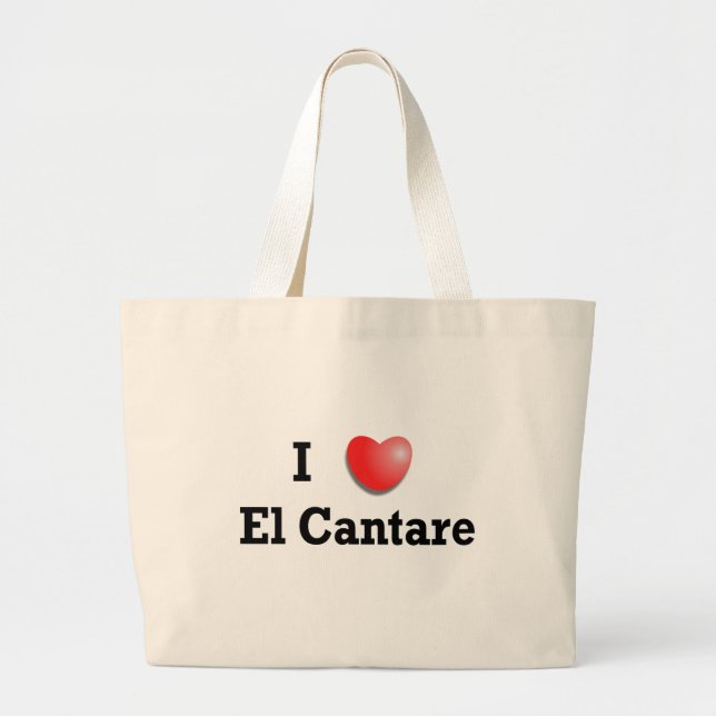 Bolsa Tote Grande Eu amo o EL Cantare (Frente)