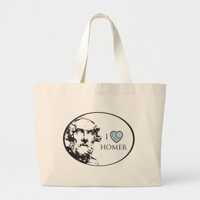 Bolsa Tote Grande Eu amo o local (Frente)