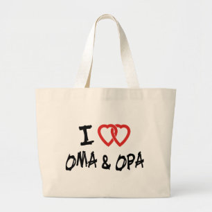 Bolsa Tote Grande Eu Amo Oma E Opa