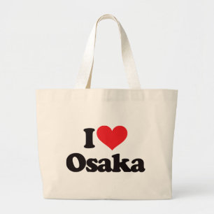 Bolsa Tote Grande Eu amo Osaka