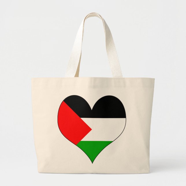 Bolsa Tote Grande Eu amo Palestina (Frente)