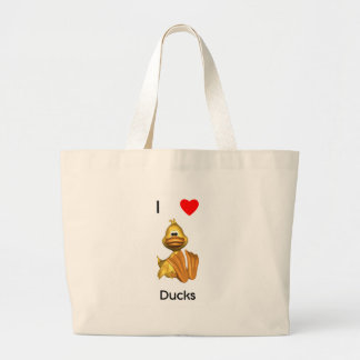 Bolsa Tote Grande Eu amo patos