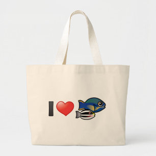 Bolsa Tote Grande Eu Amo Princesa Parrotfish