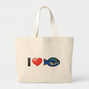 Bolsa Tote Grande Eu Amo Princesa Parrotfish