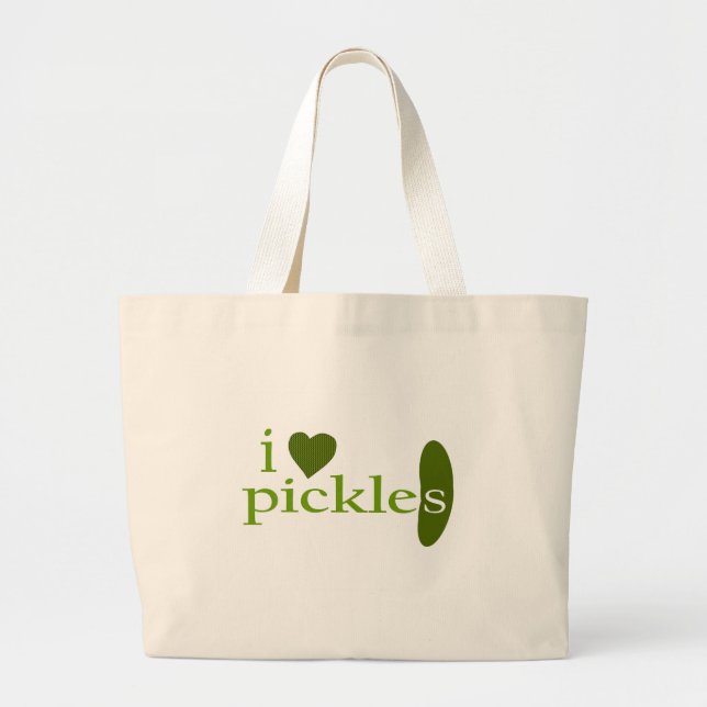Bolsa Tote Grande Eu amo salmouras (Frente)