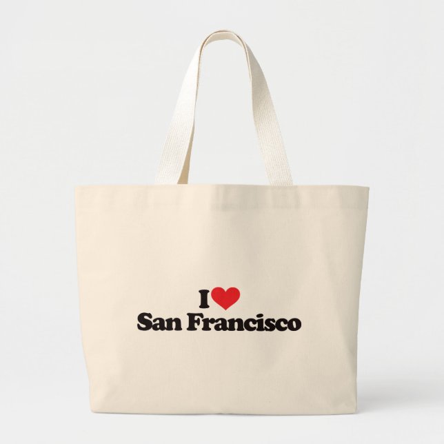 Bolsa Tote Grande Eu amo San Francisco (Frente)