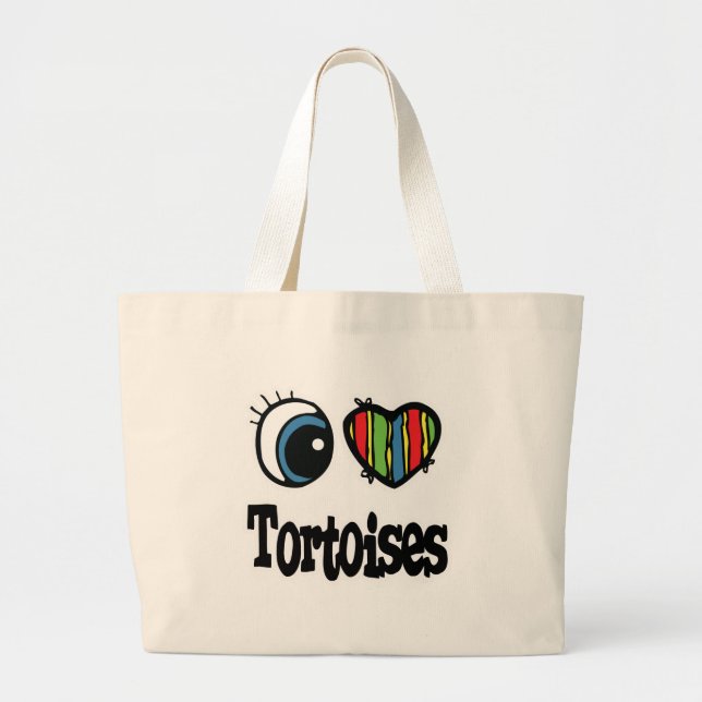 Bolsa Tote Grande Eu Amo Tartarugas (Frente)