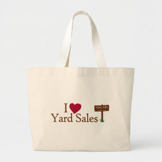 Bolsa Tote Grande Eu amo vendas de jardim