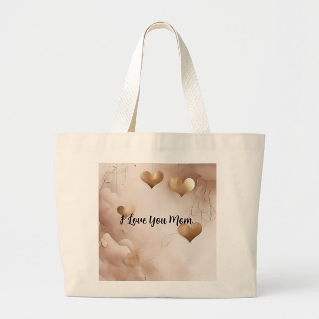 Bolsa Tote Grande Eu Amo Você Mamãe 2 (Frente)