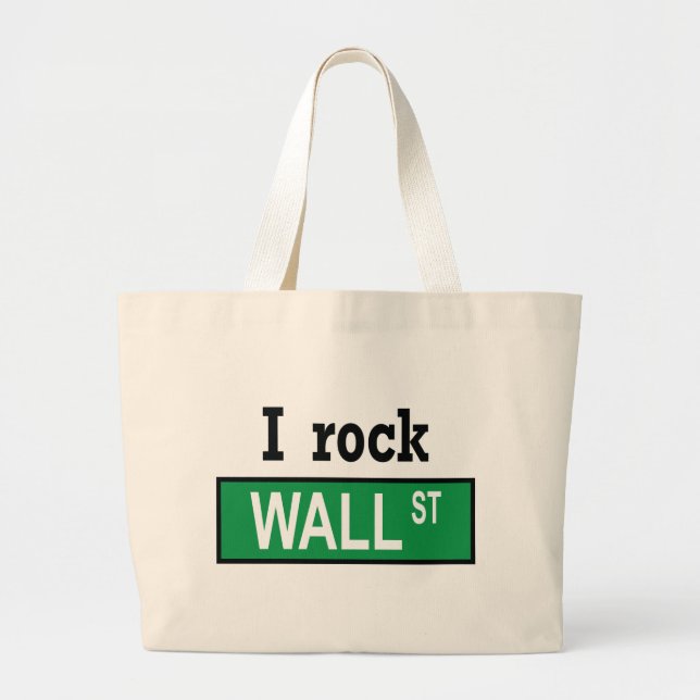Bolsa Tote Grande Eu balanço Wall Street - saco (Frente)