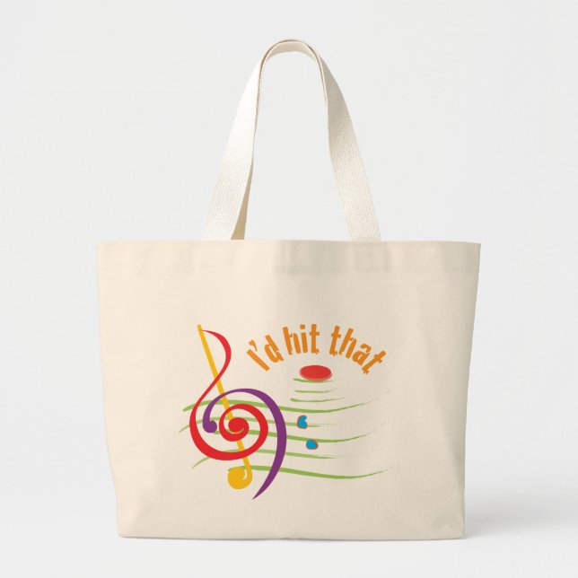 Bolsa Tote Grande Eu bateria aquele (os sopranos) (Frente)